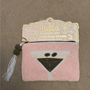 Pink Beaded Travel Pouch